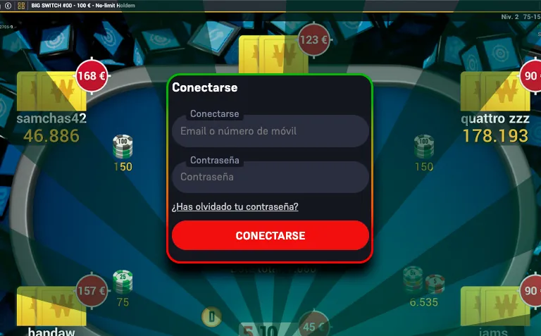 Ingreso en la cuenta