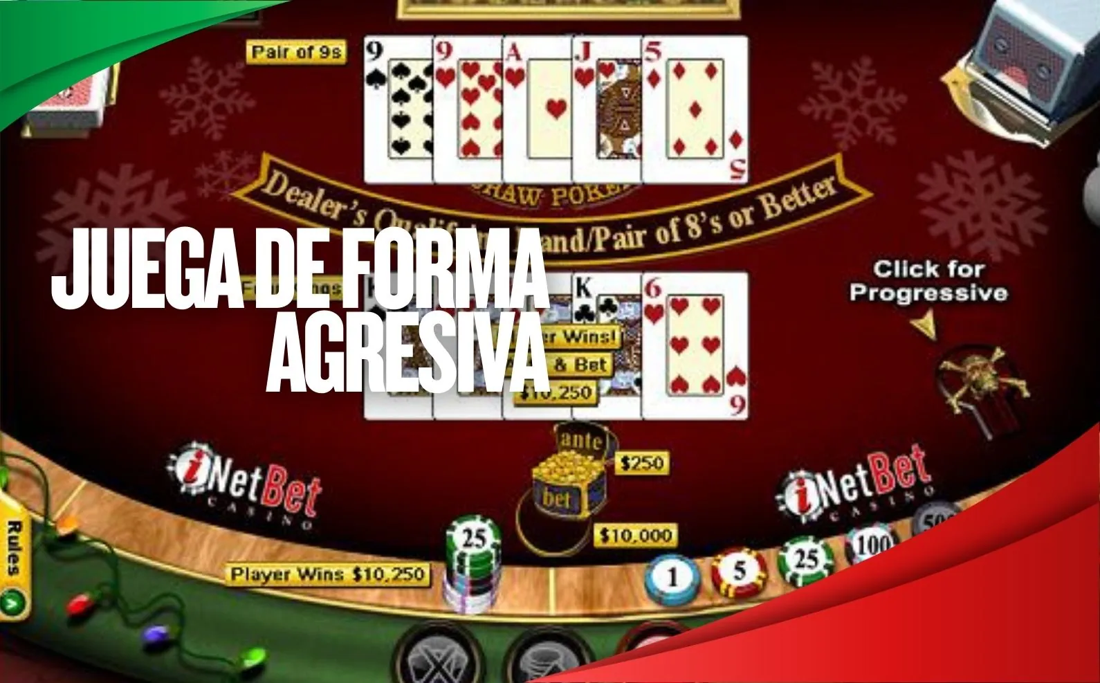 Juega de forma agresiva en España