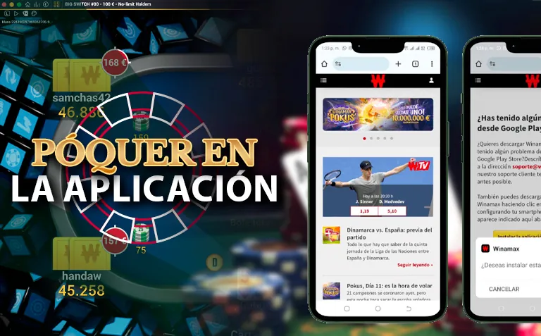 Póquer en la aplicación